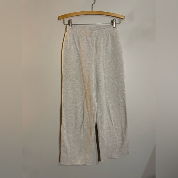 Zara Pants - Zara Cream Textured Wide Leg Lounge Pants with Elastic Waistband